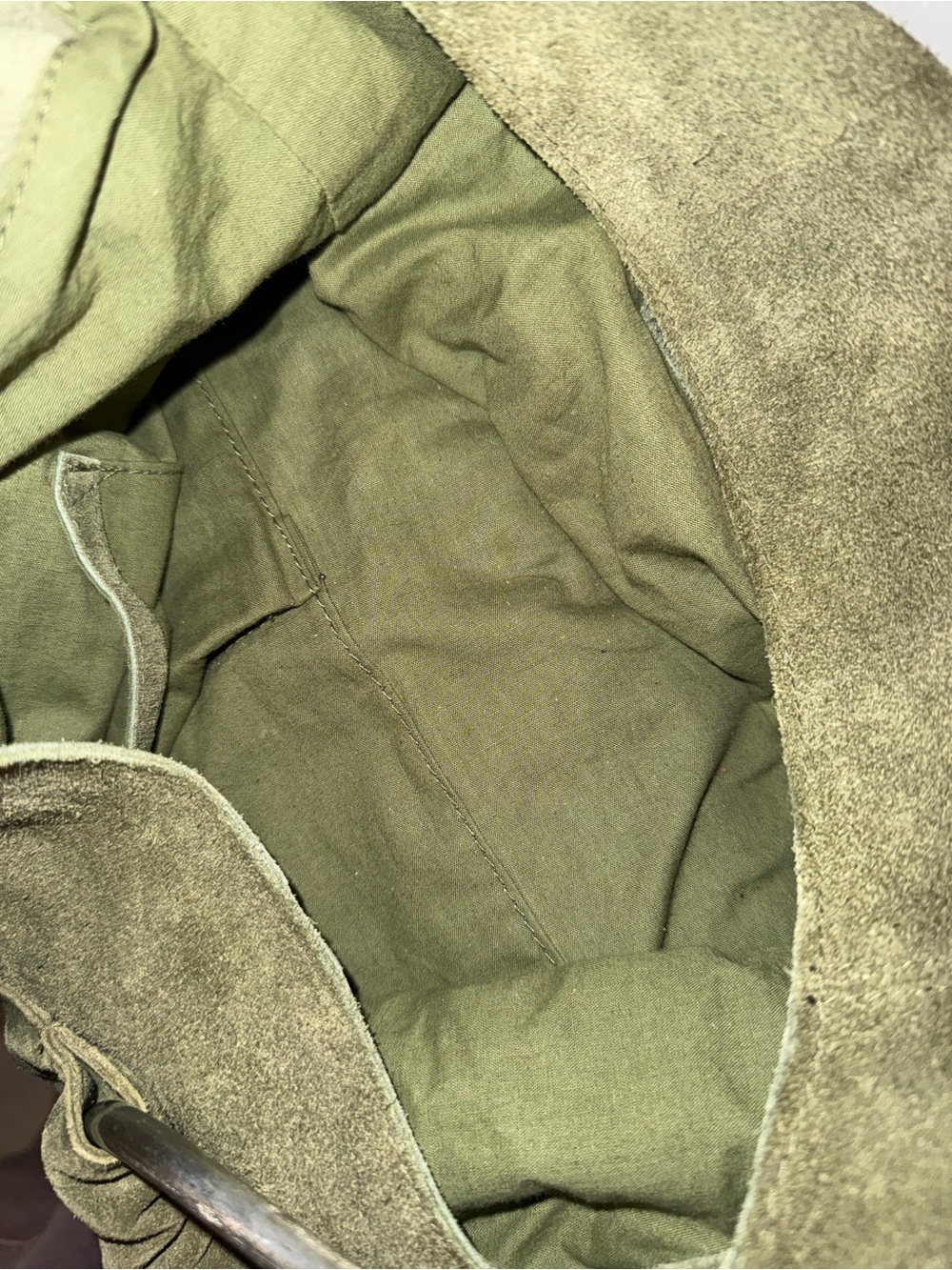 Free People Olive Suede Hobo Shoulder Bag - Picture 2 of 3